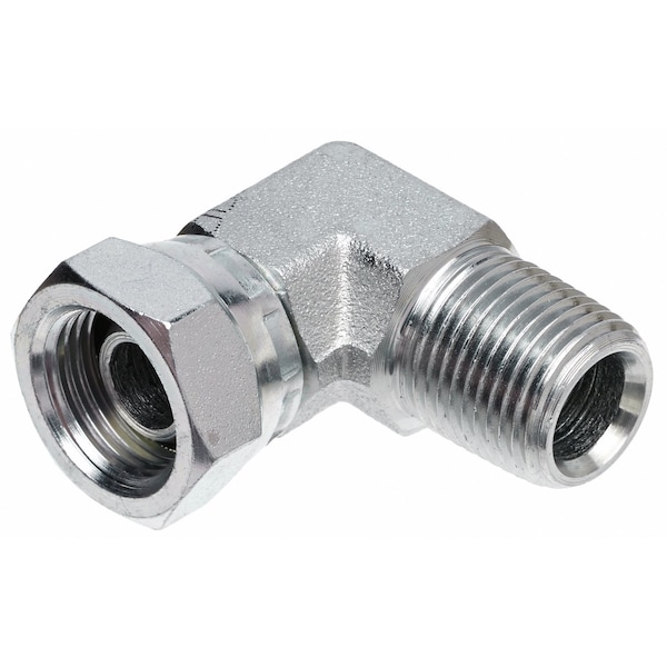 Gates Fitting, Hyd, Adapter, Male Pipe Nptf To Female Pipe Swivel Npsm-90 Deg, 20Mp-20Fpx90 G60144-2020 - main
